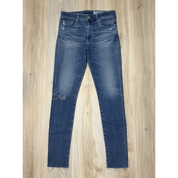 AG Farrah Jeans sz 27 Skinny Ankle High-Rise 14 Year 14YBUG Frey Hem 27x29 - Picture 2 of 12